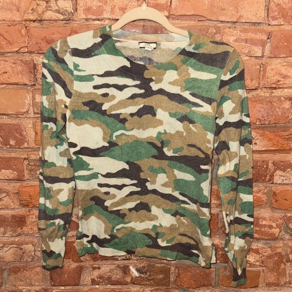 J. Crew Sweaters - Camo Crewneck Sweater - 100% cashmere